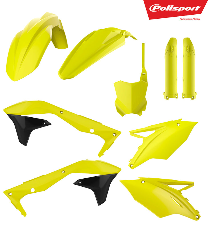 Kit plastique POLISPORT jaune fluo Kawasaki KX450F 2016>2018